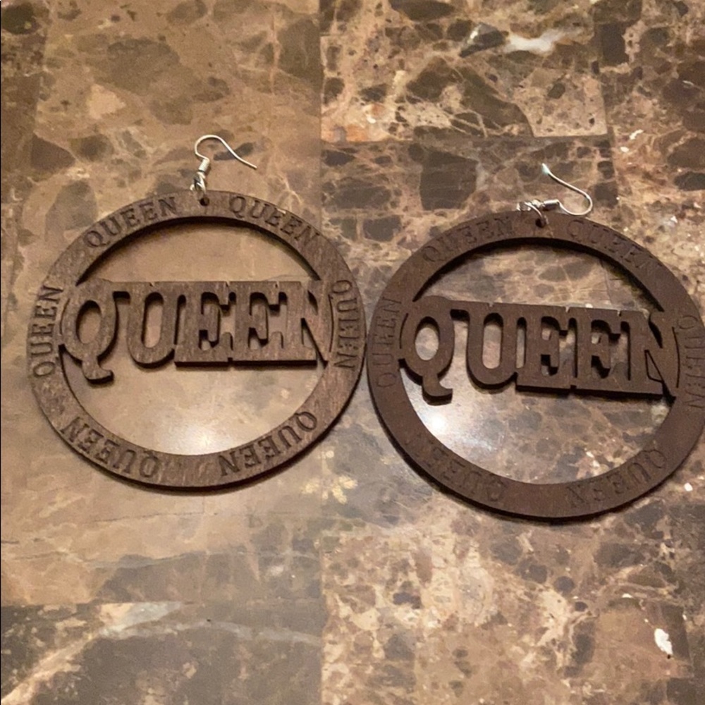 African Wood Earrings